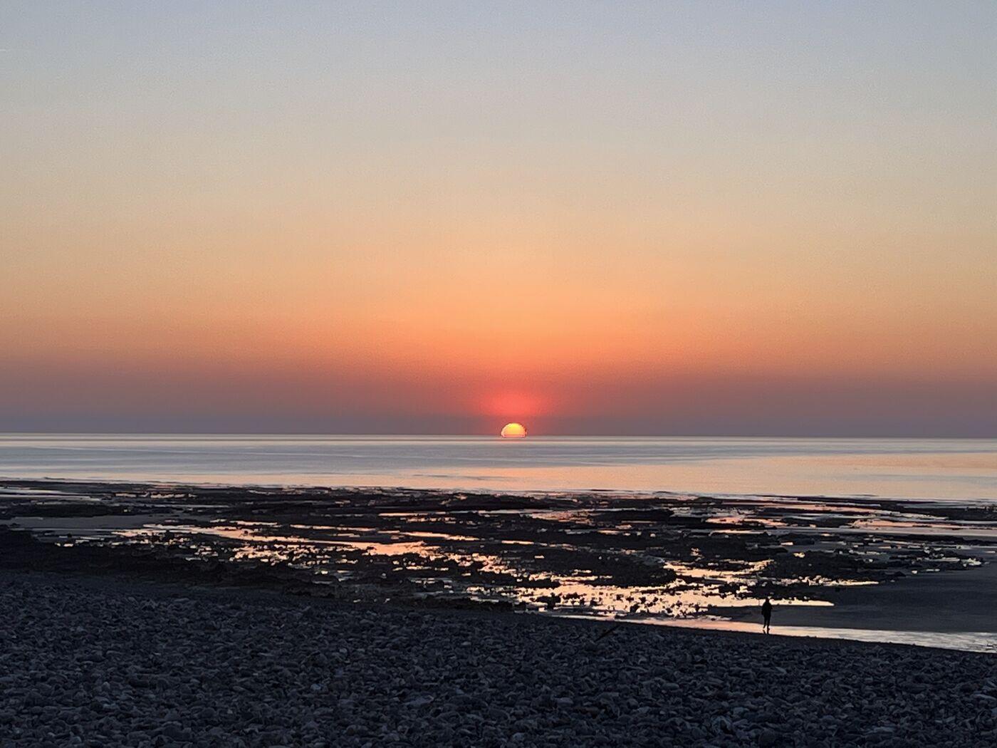 Coucher de soleil sur la plage